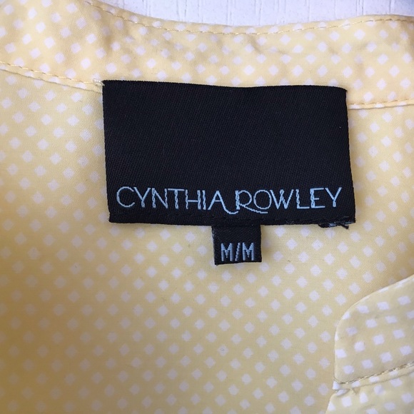 Cynthia Rowley Yellow & White Polka Dot Blouse, M - Picture 15 of 15